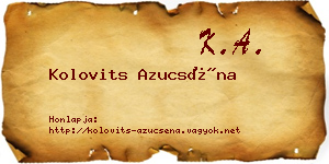 Kolovits Azucséna névjegykártya